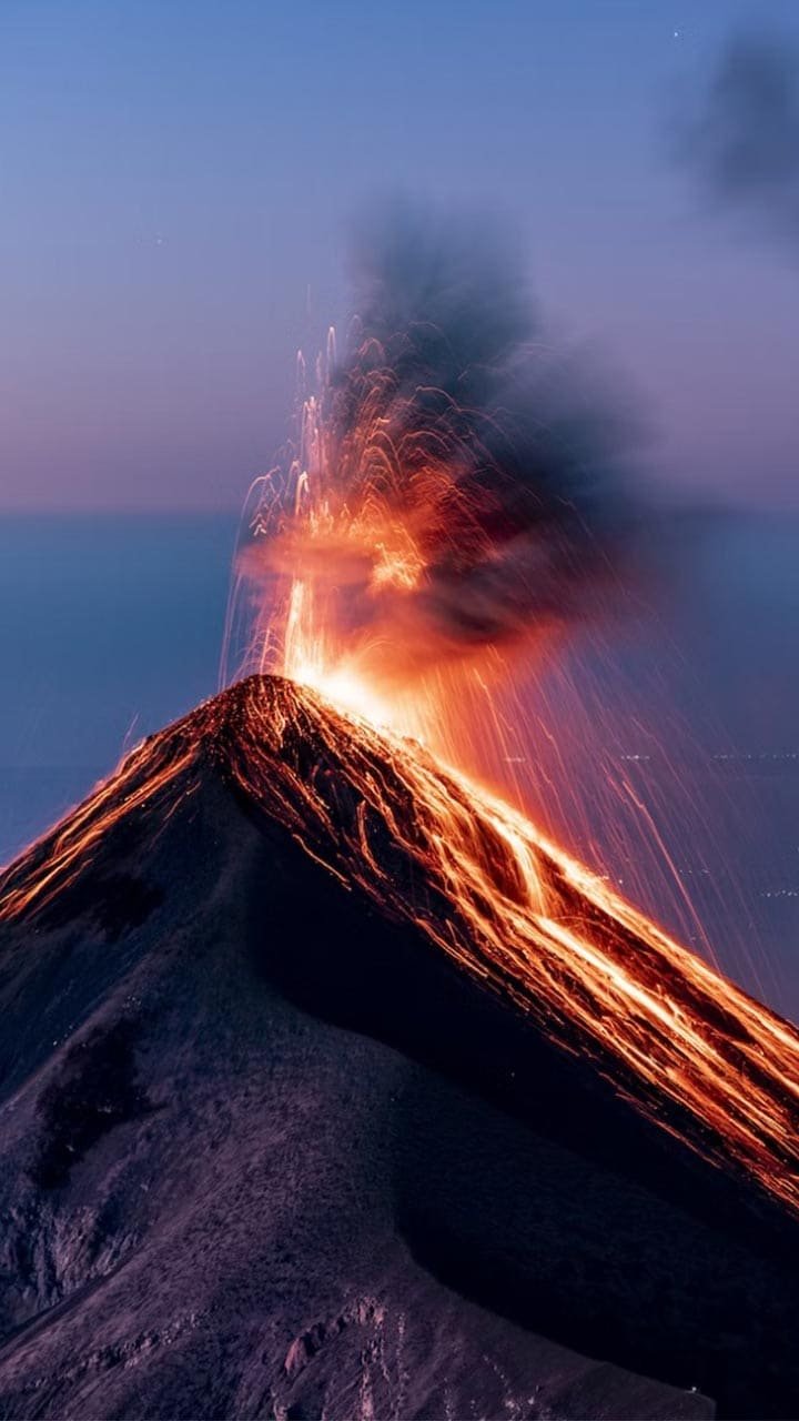 Lande met aktiewe vulkane