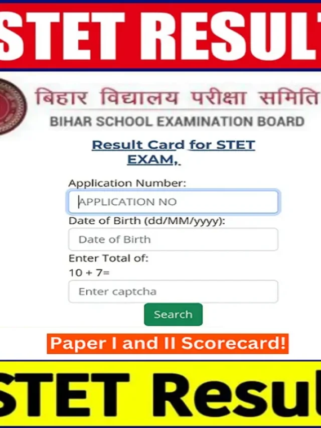 Bihar STET Cut-Off 2024, Download Results Scorecard Direct Link